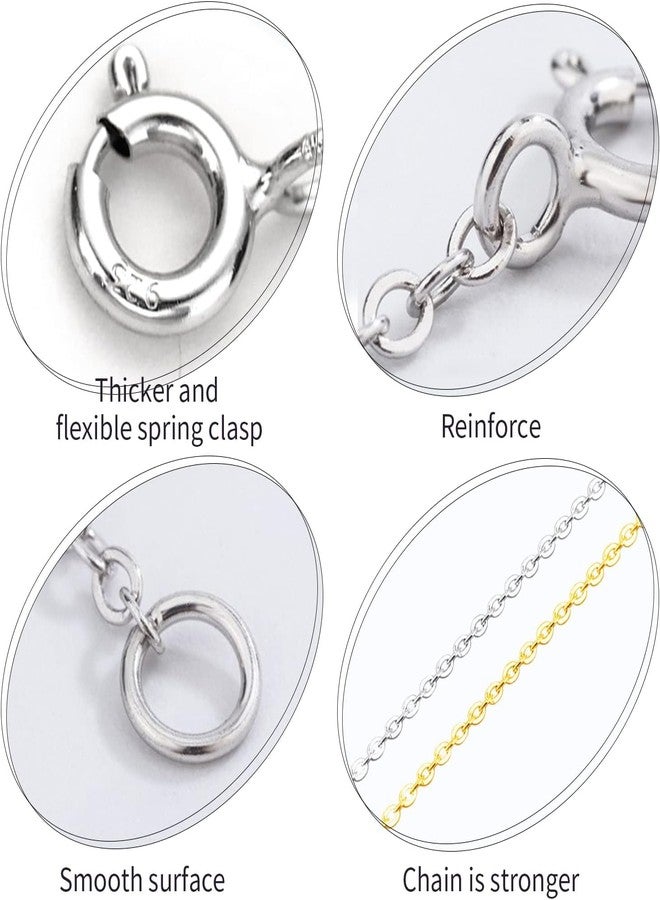 Mannikesi 3pcs 925 Sterling Silver Necklace Extender Durable Strong Removable Chain Extenders, Necklace Bracelet Anklet Jewelry Extension for Women, Extension Chain for Necklaces, 3 Piece Set (1, 2, 3 Inches) - Image 5